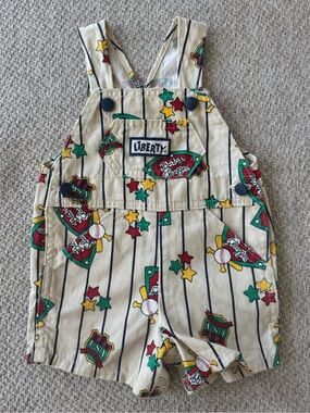 Vintage liberty baseball shortalls 12m